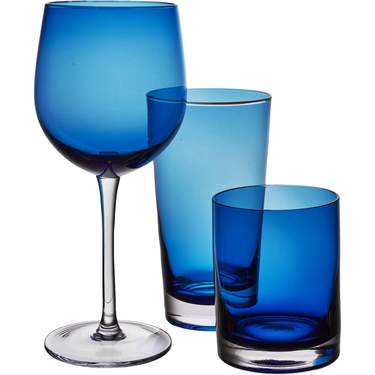 Contempo Blue Glassware Pattern