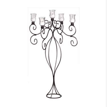 5 Branch Iron Candelabra