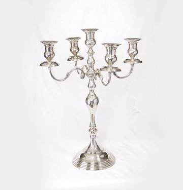 5 Branch Silver Candelabra