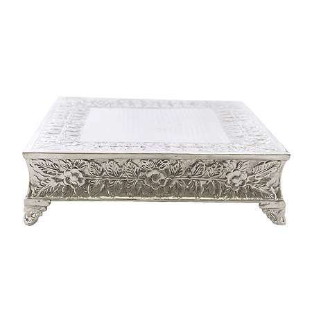 Silver Square Cake Plateau 16"