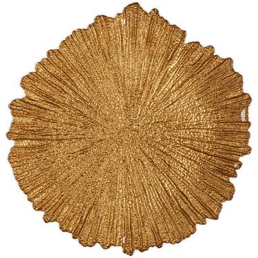 Gold Burst Glass Charger