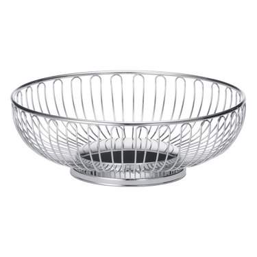 Basket Bread Oval Silver
