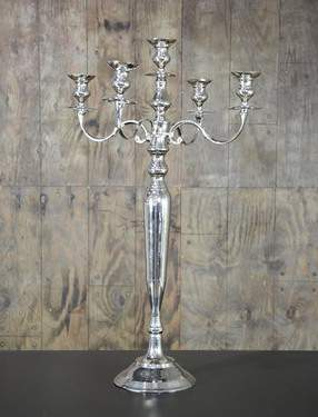 Candelabra Silver 5 Branch 39" Tall