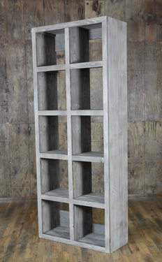 Driftwood Cube Shelf Bar Back