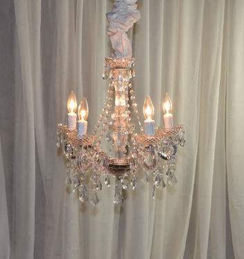 5 Light Vintage Crystal