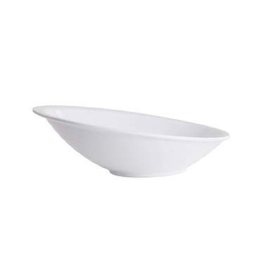 14.75" White Slant Melamine Bowl