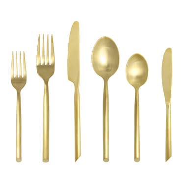 Capri Gold Modern Flatware