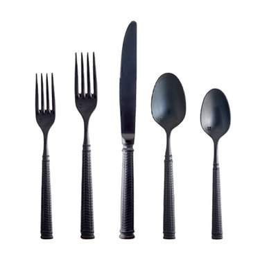 Vivi Black Brushed Pattern