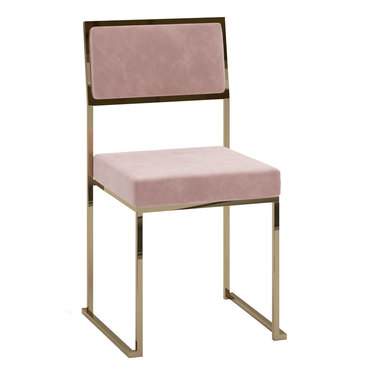 Edison Gold Chair w/ Blush Velvet Cushions