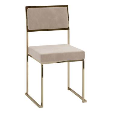 Edison Gold Chair w/ Pewter Velvet Cushions