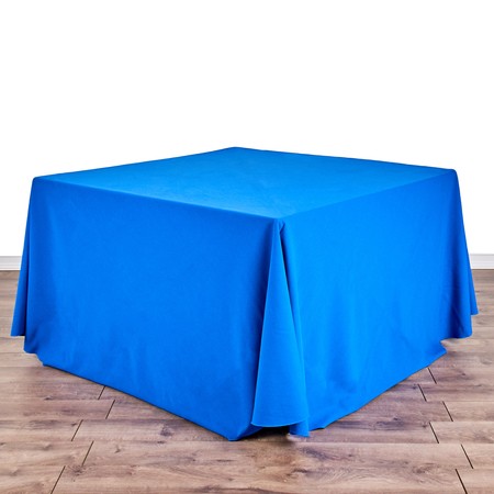 Poly Lemon Round 120" with 48" square Tables